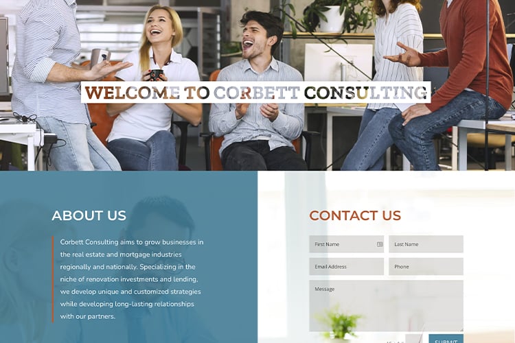 Corbett Consulting Website Design