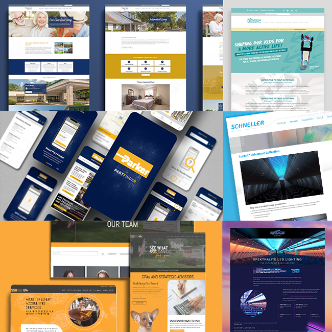 Collage of Custom Website Development Projects