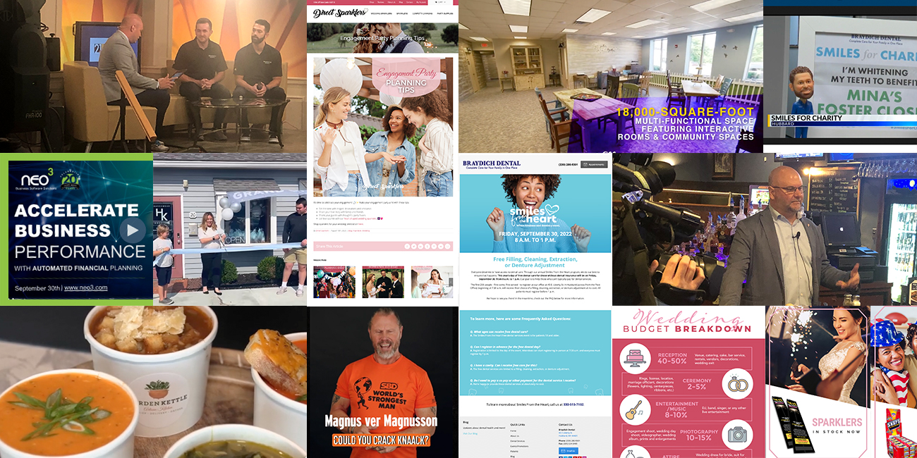 Collage of Content Marketing Projects